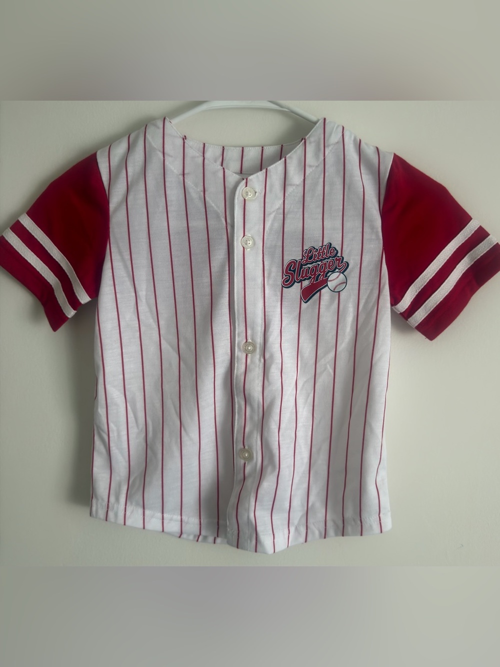 NWOT Wonder Kids Toddler Boys Baseball Jersey 4T Pinstripe